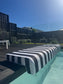 Poolside Cushion Black Stripe Small