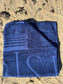 Pisina Oversized Towels Navy Bundle x 4