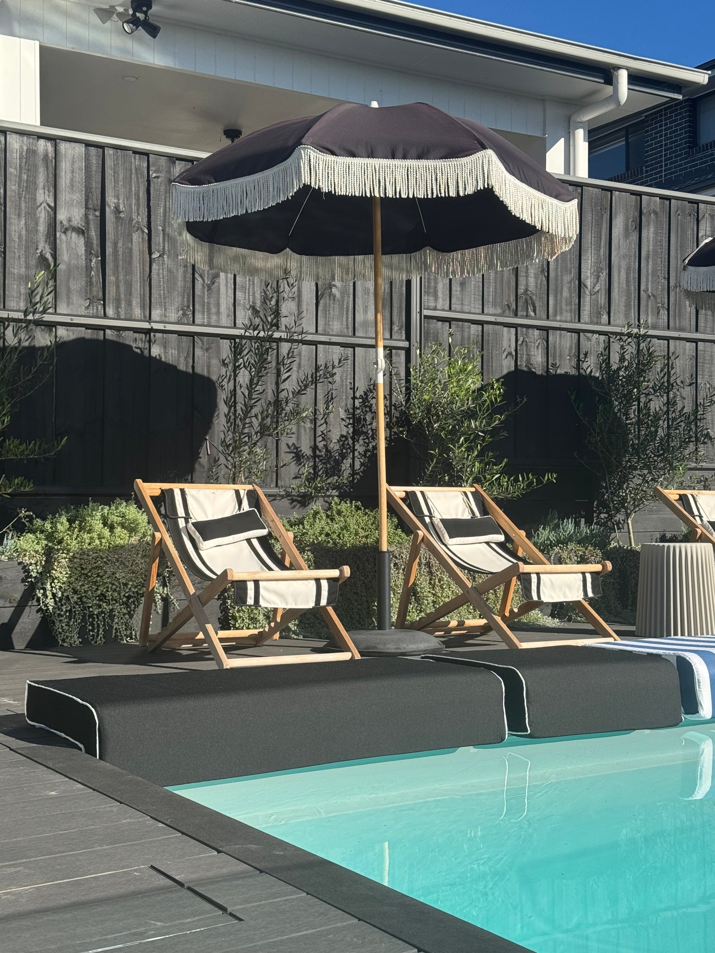 Poolside Cushion Black Small