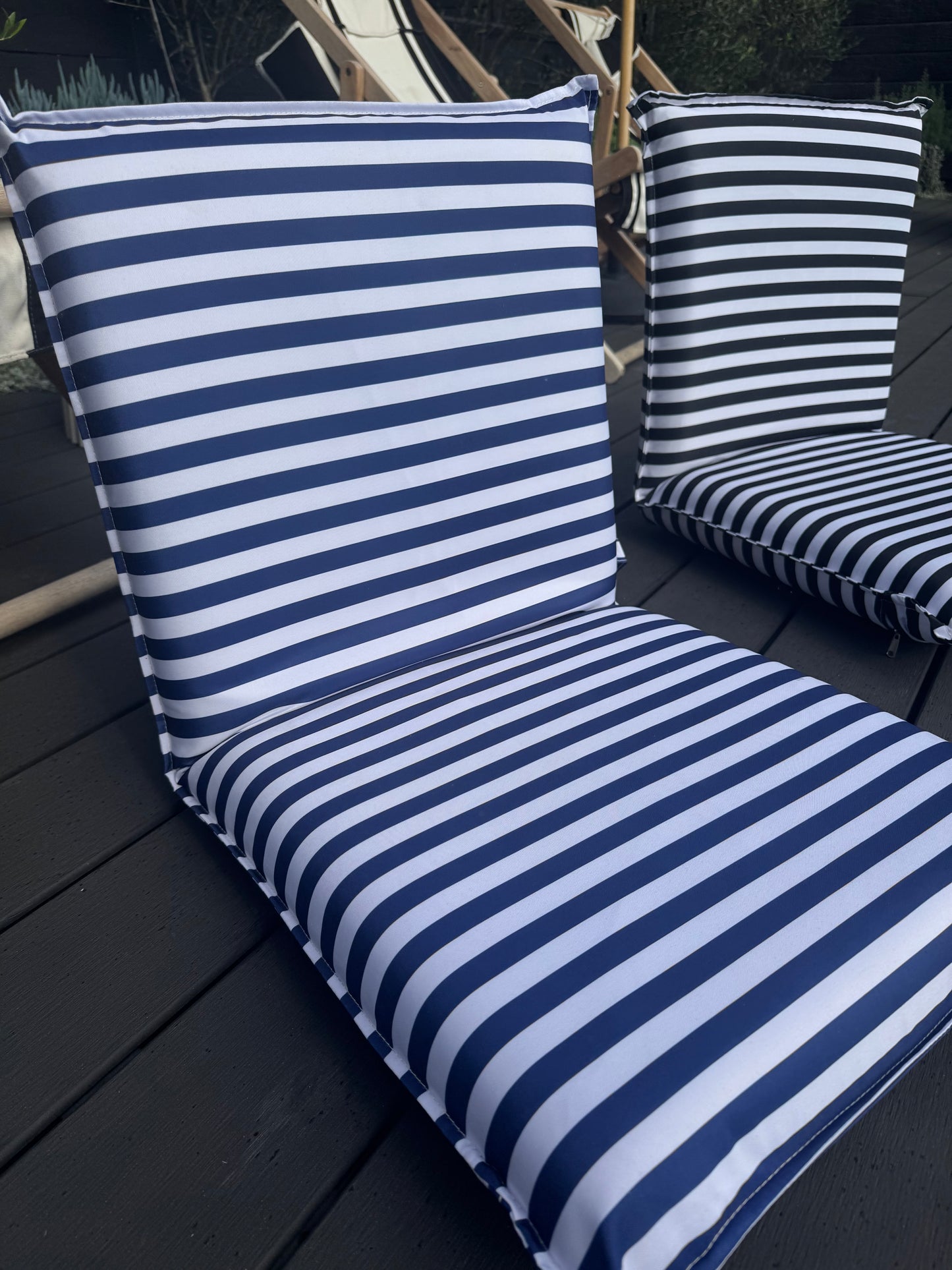 Reclining Sun Lounger Ocean Blue