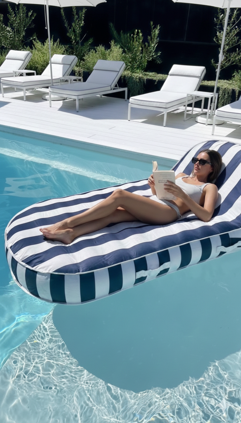 Pool Lounger Float Navy