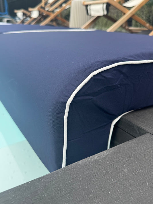 Poolside Cushion Deep Lagoon Blue Small