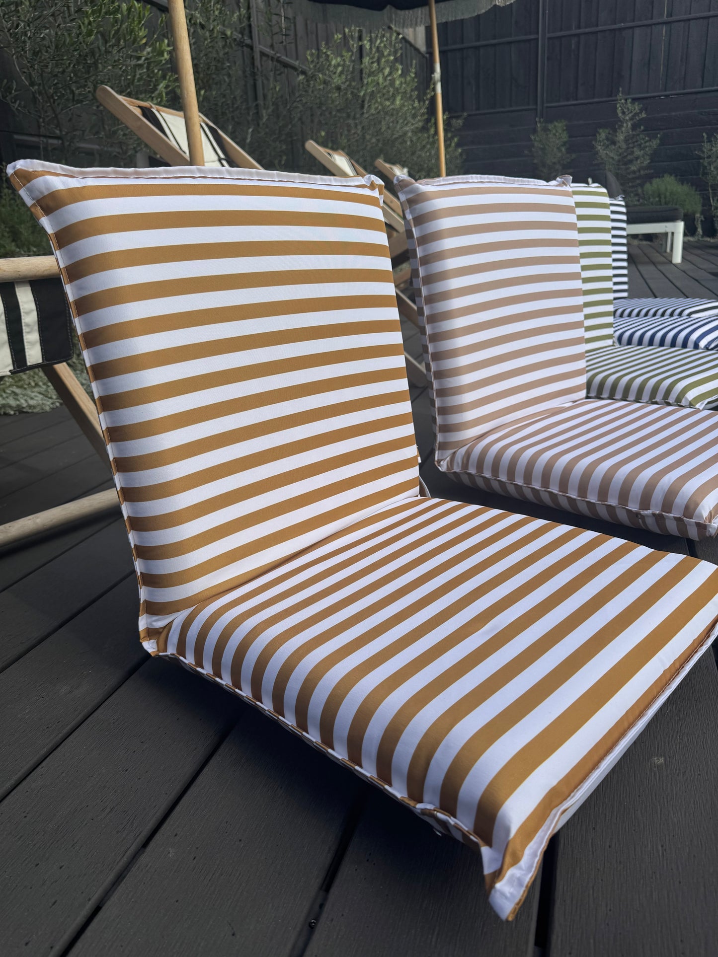 Reclining Sun Lounger Mustard