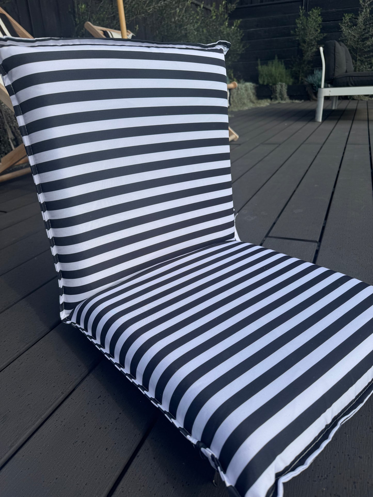Reclining Sun Lounger Black