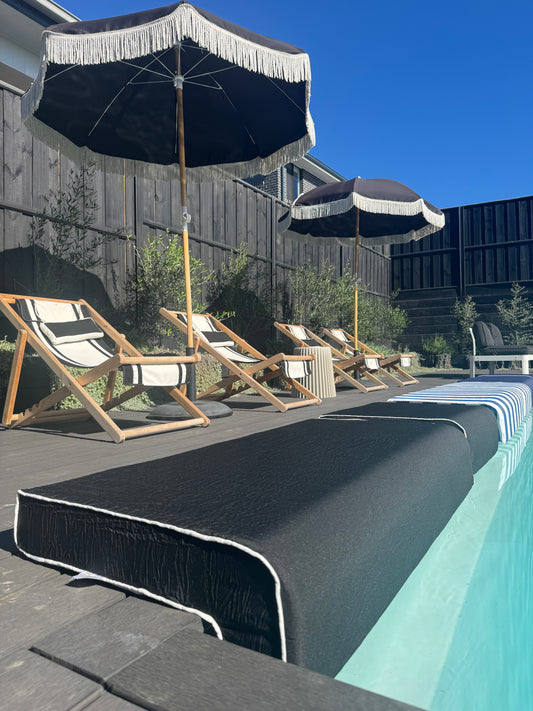 Poolside Cushion Black Large