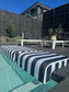 Poolside Cushion Black Stripe Small