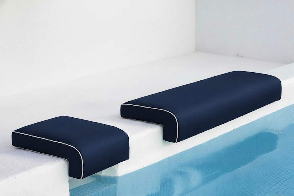 Poolside Cushion Deep Lagoon Blue Large