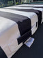 Poolside Cushion Black Stripe Large