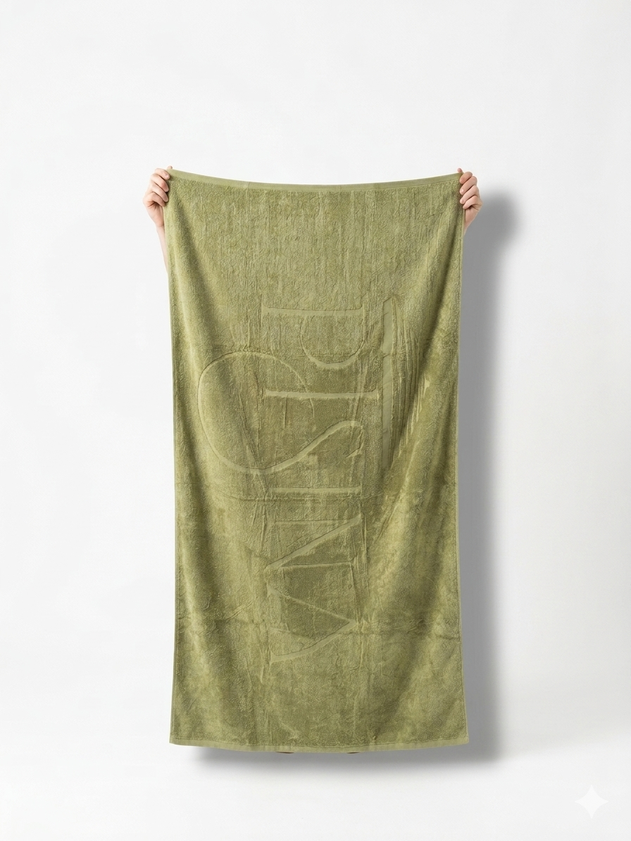 Pisina Oversized Towels Olive Bundle x 4