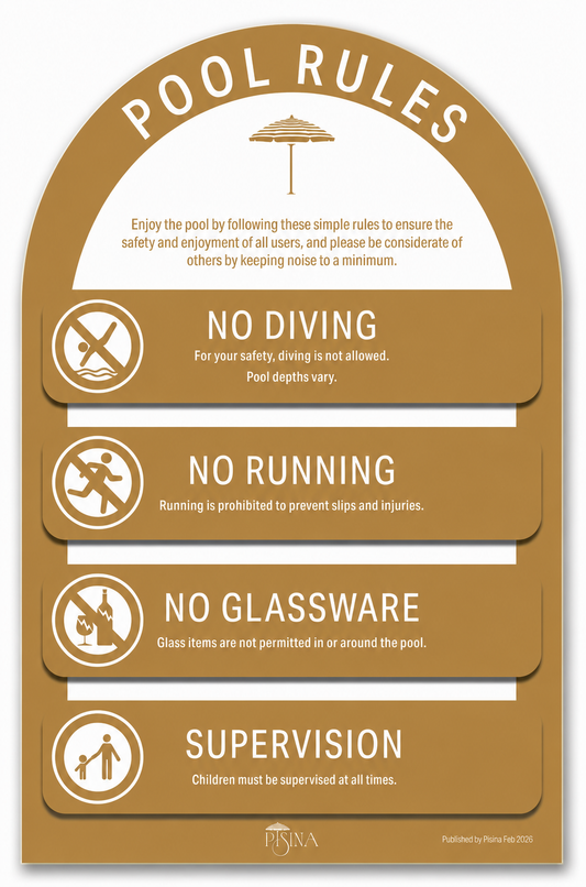 Arch Pool Rules Mustard
