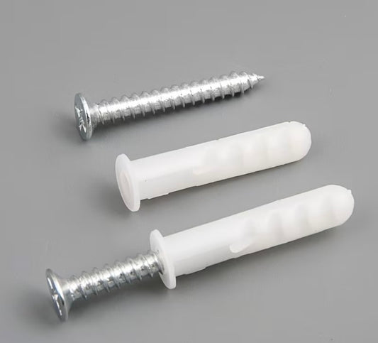 Mounting Kit: Screw Caps, Screws & Wall Plugs
