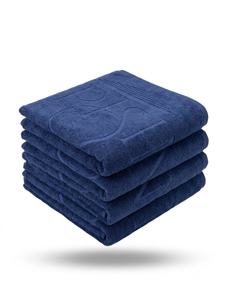 Pisina Oversized Towels Navy Bundle x 4