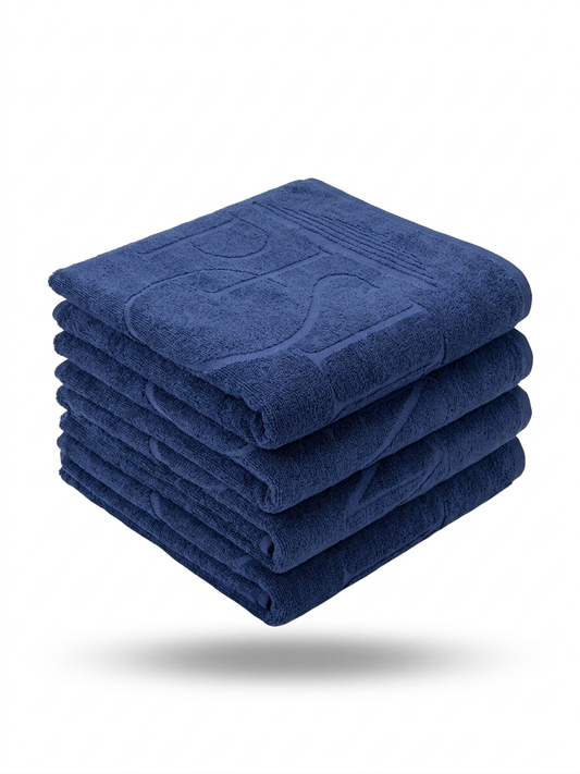 Pisina Oversized Towels Navy Bundle x 4