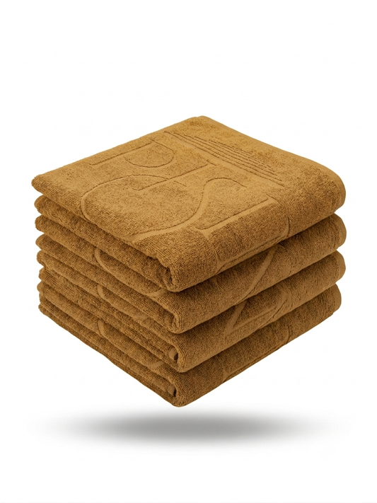 Pisina Oversized Towels Mustard Bundle x 4