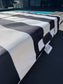 Poolside Cushion Black Stripe Small