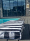 Poolside Cushion Black Stripe Large