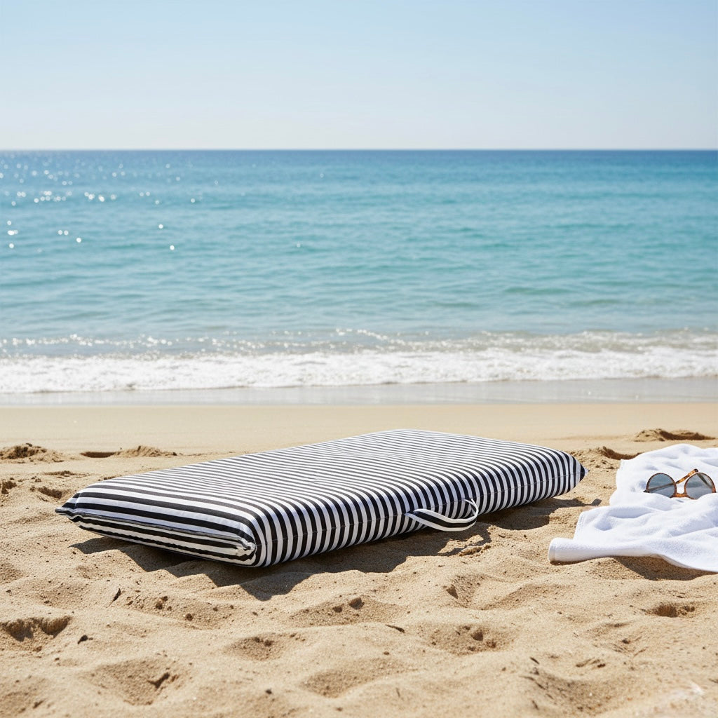 Reclining Sun Lounger Black