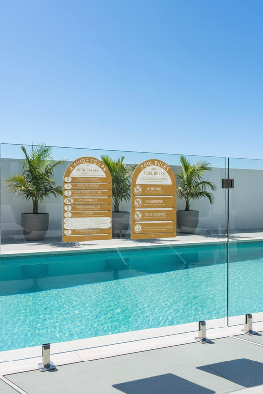 Arch CPR Pool Sign Mustard